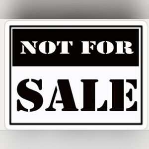 NOT FOR SALE